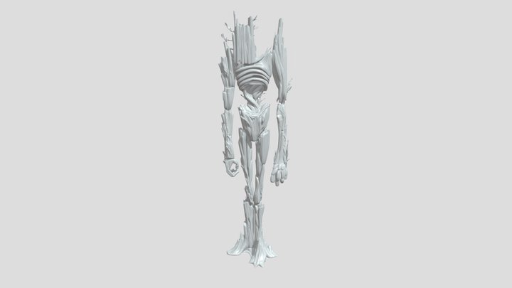 Wooden humanoid creature 3D Model