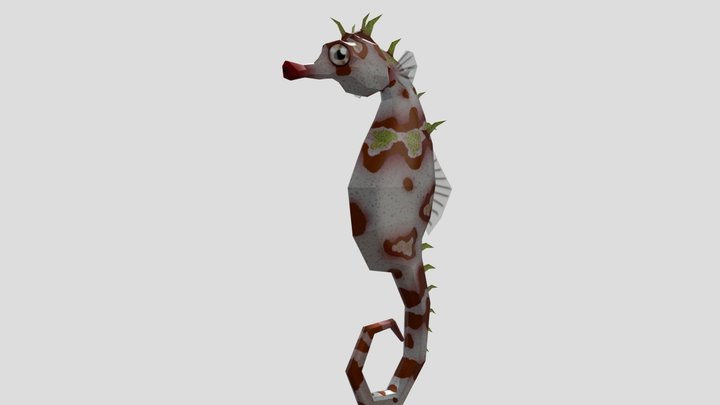 Winged Seahorse 3D Model