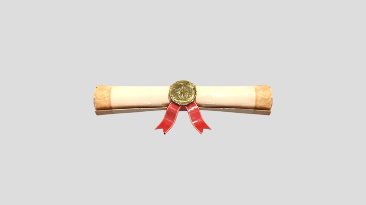 Diploma Scroll 3D Model