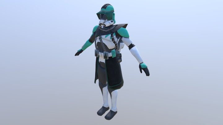 19th SRSP Legion Clone Support Trooper 3D Model