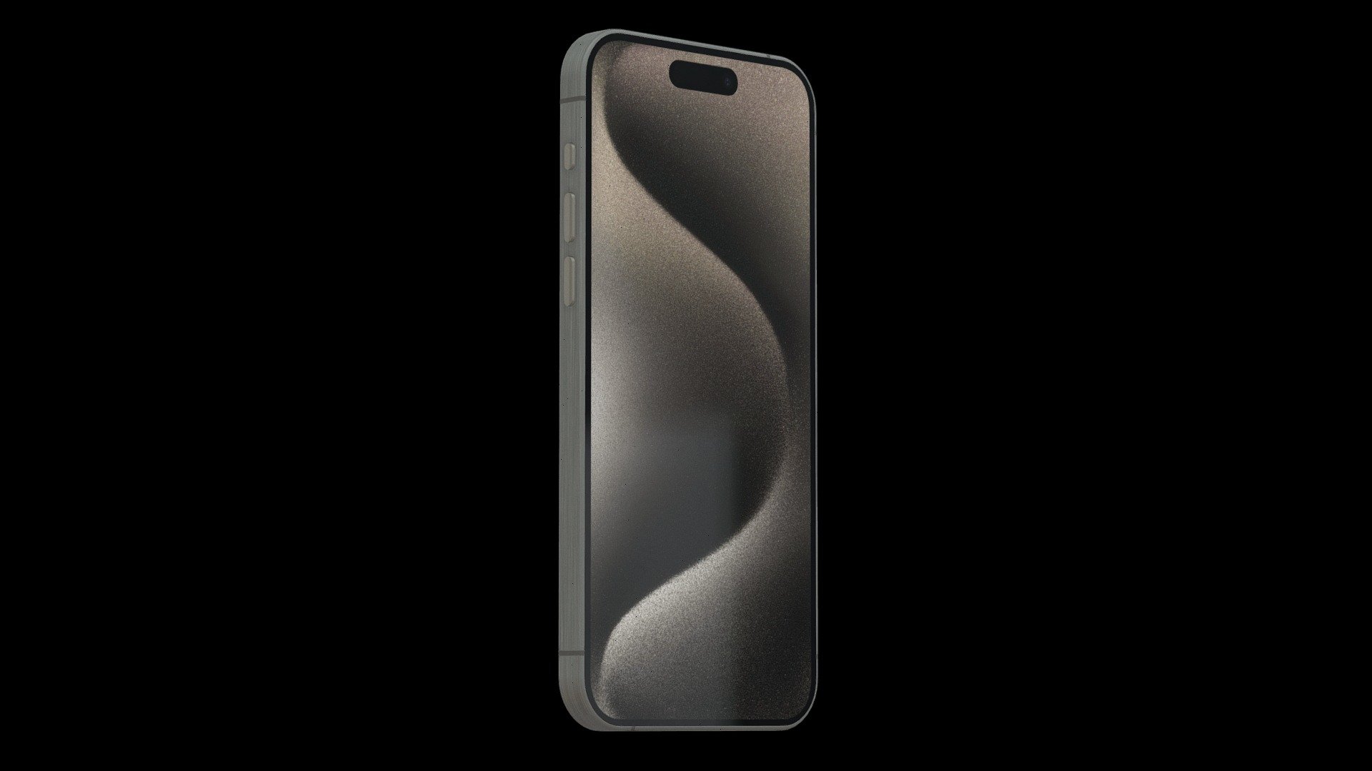 3D model Apple iPhone 15 Pro Black Titanium VR / AR / low-poly