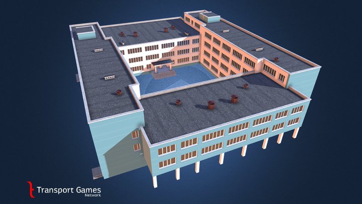 School project # 222-1-278 blue/green/white 3D Model