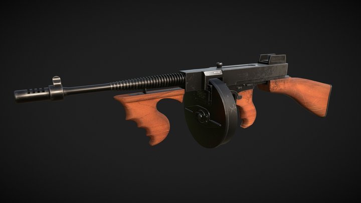 Tommy Gun`gster 3D Model