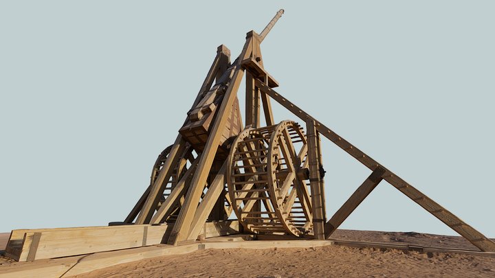 Medieval Siege Trebuchet 3D Model