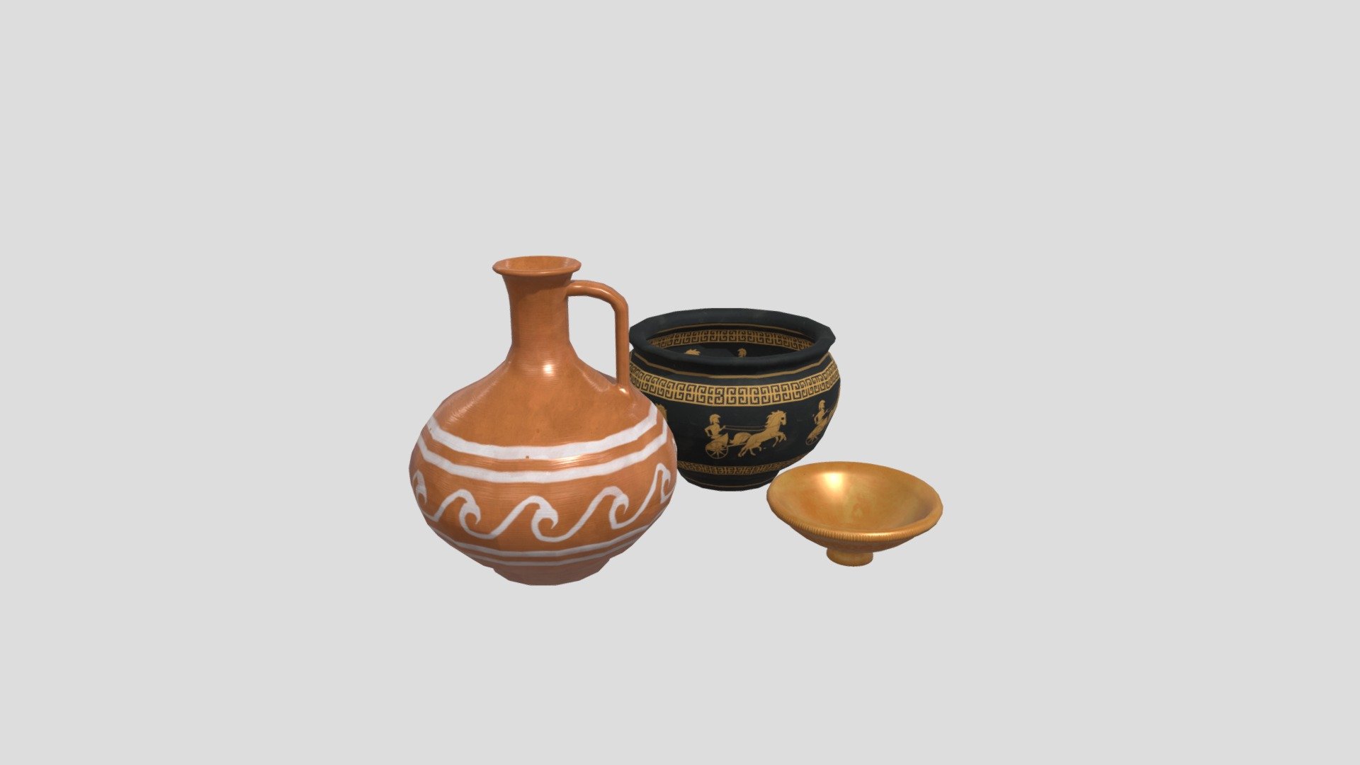 Poteries Antique Low Poly