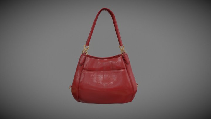 Red Leather Bag 3D Model