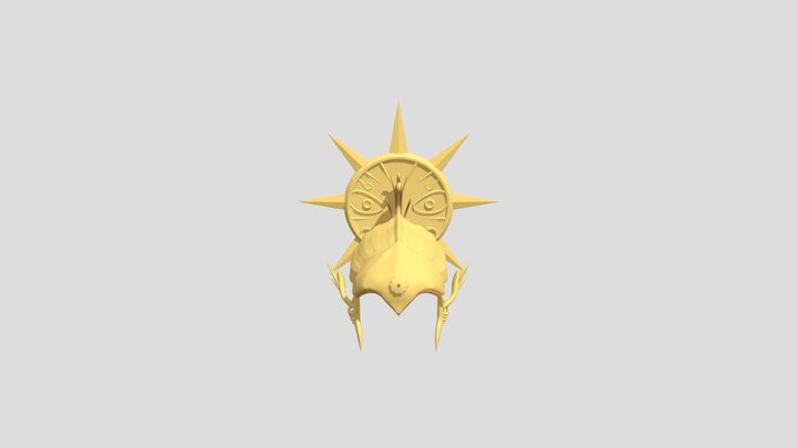 Hindi Sun God Helm 3D Model