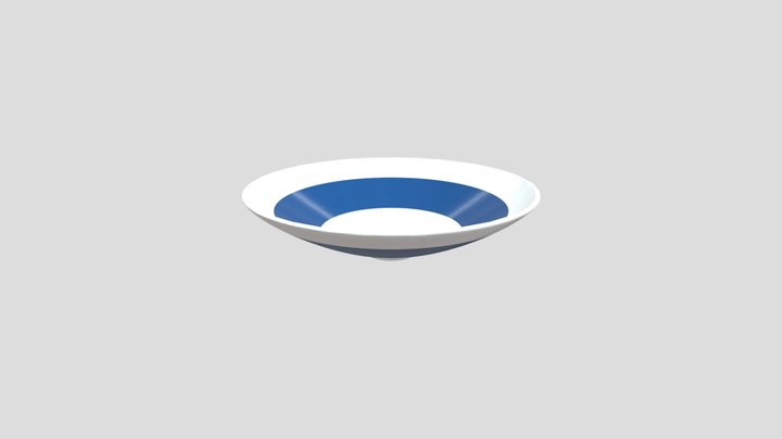 Blue Plate 3D Model