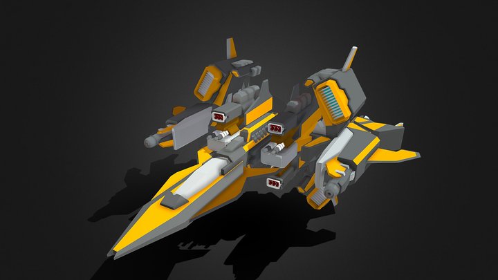Fighter Spacecraft 3D Model