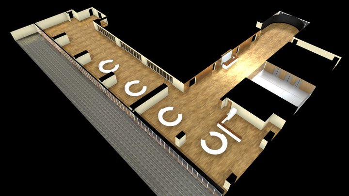 Коридор 3D Model