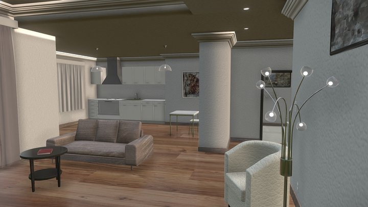 Stylish Apartment 3D Model