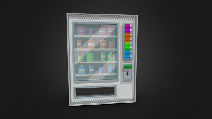 Pixel Art Vending Machine 3D Model