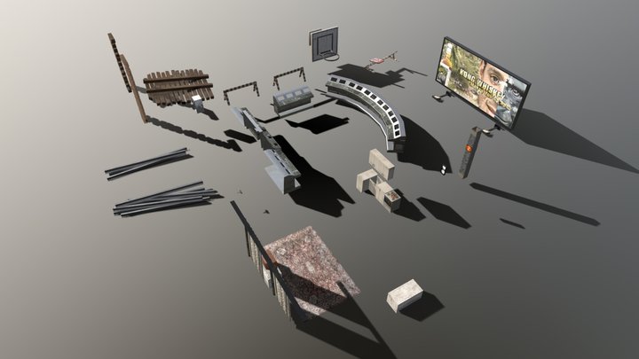 Roscoe Street - Item set 1 – Gratis 3D-model STL