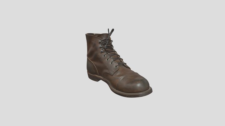 Redwings Leather Boot 3D Model