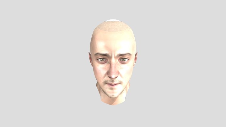 Athel man character realistic head 3D Model
