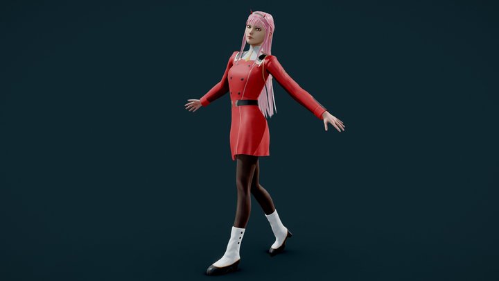 Zero Two Game Ready 3D Model 3D Model