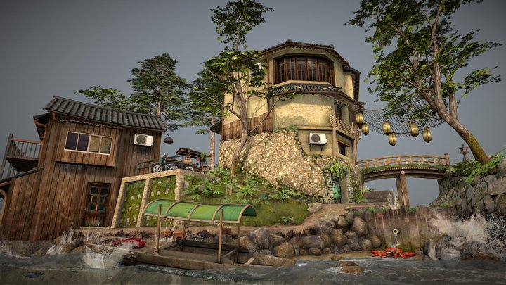 DAE Diorama - By the ocean 3D Model