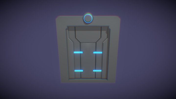 futuristicDoor 3D Model
