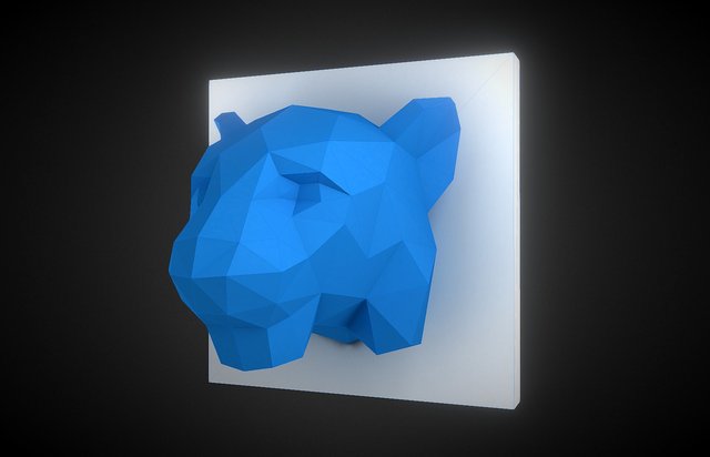Tiger Head - 3D papercraft model 3D Model