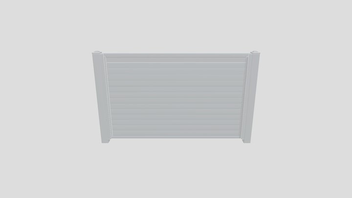 Tin metal fence 3D Model