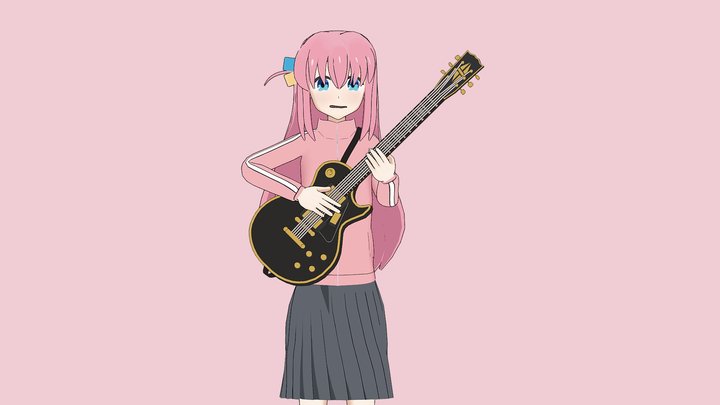 Bocchi the Rock! - Hitori Gotou 3D Model