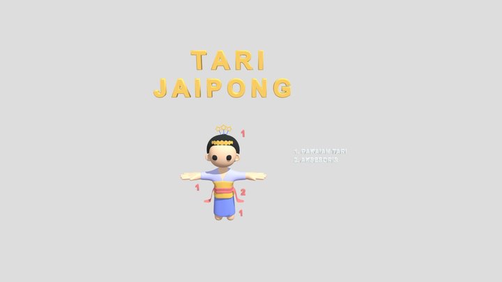 Dance Jaipong 3D Model