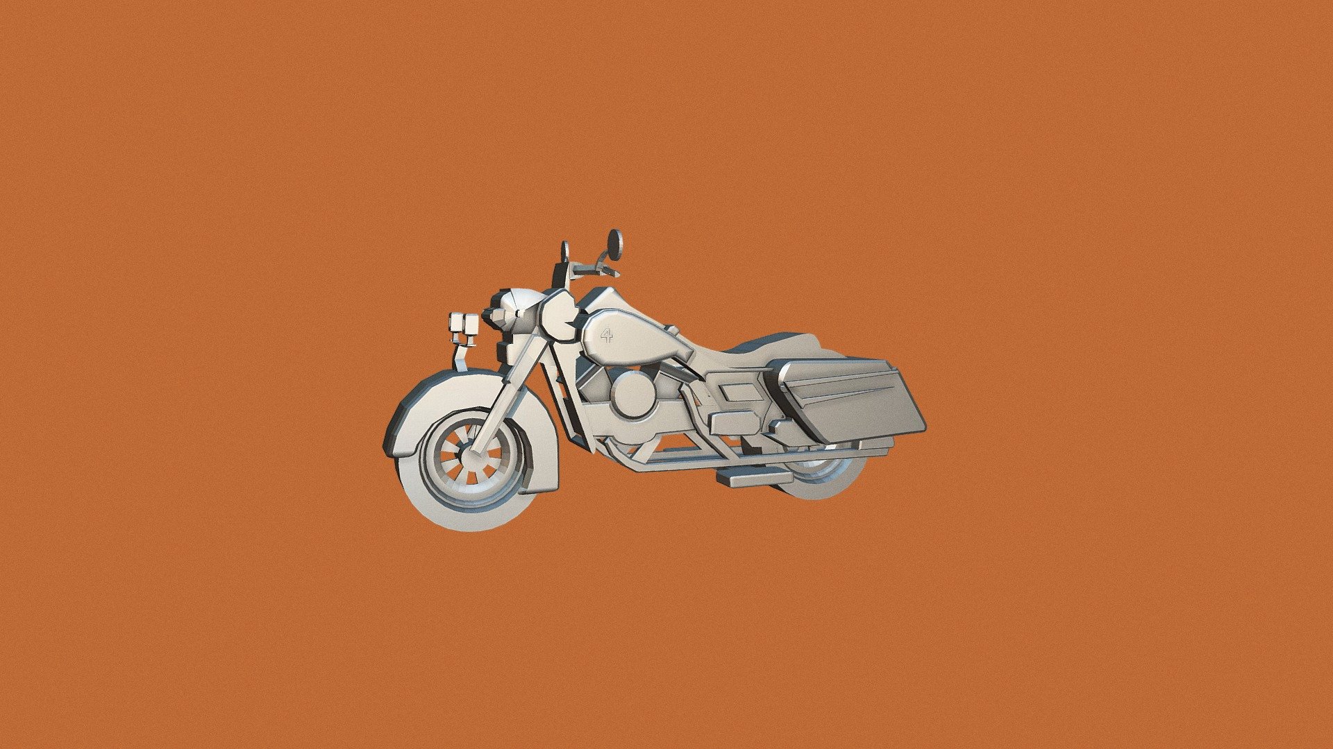 Old MotorCycle 3d model