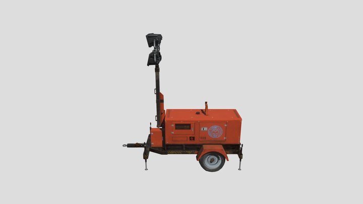 Light Tower Generator - FNAF Security Breach. 3D Model