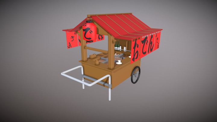 Anime Oden Cart 3D Model