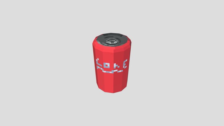 low poly cola can 3D Model