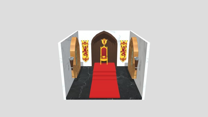 throne room low poly 3D Model
