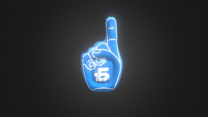 Football Fan Glove 3D Model