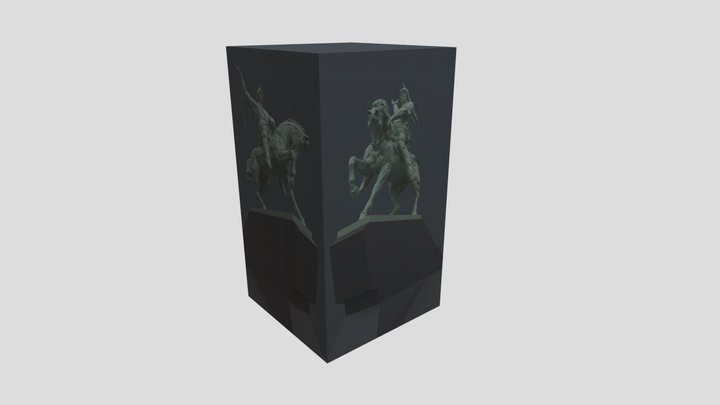 Statue of Salavat Yulaev (Салават Юлаев) 3D Model
