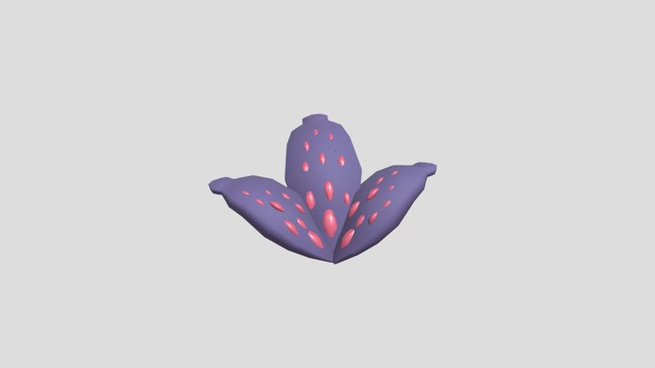 Purple Plant with Pods 3D Model