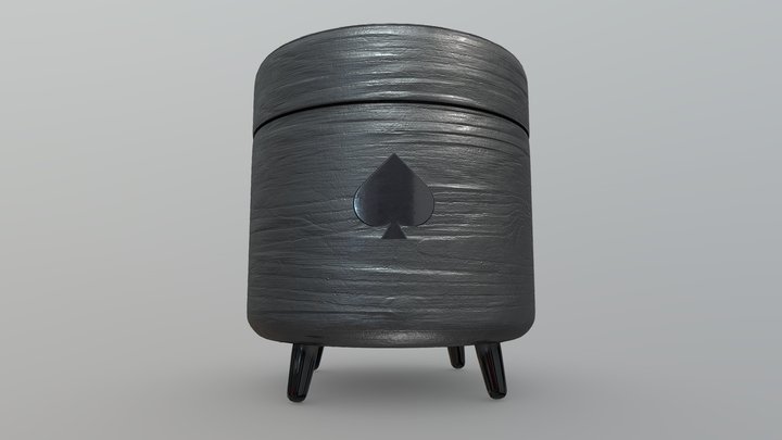 Puf padded stool 3D Model