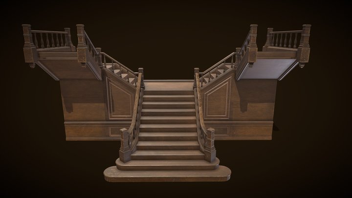 Wooden Stairs_9_MB – Gratis 3D-model STL