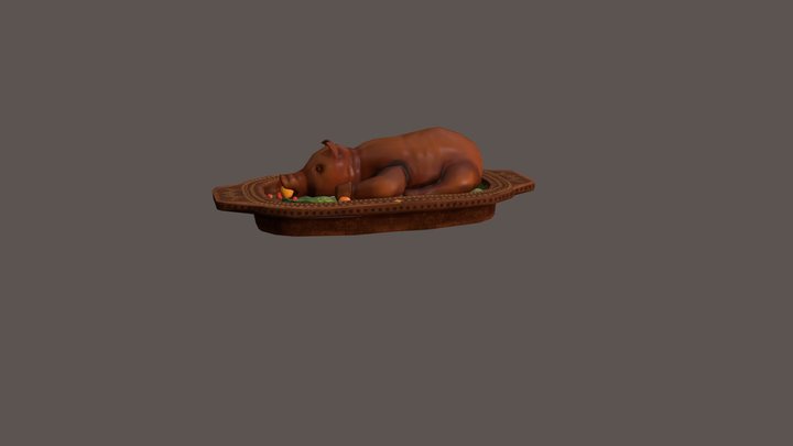A Roasted Pig 3D Model