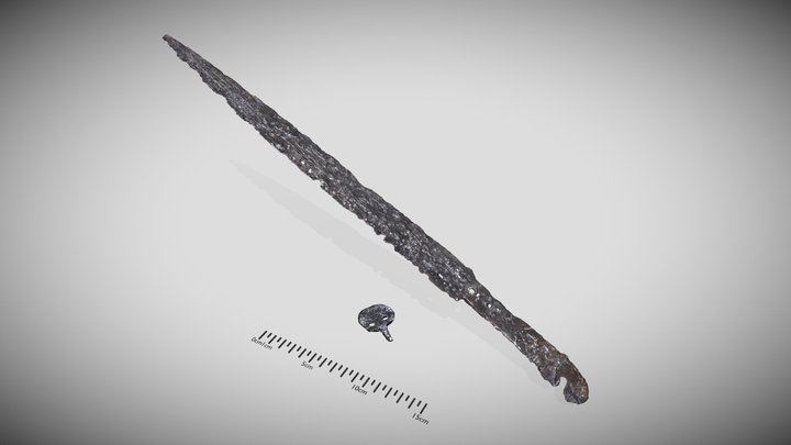 Puginał nożowy z jelcem/ Knife dagger with guard 3D Model