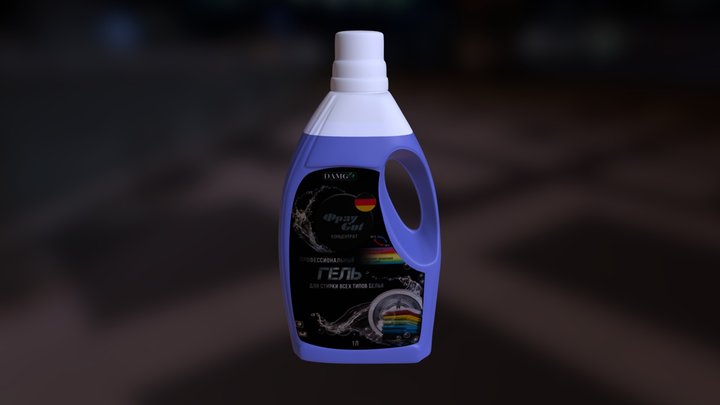 1L pvc gel canister 3D Model