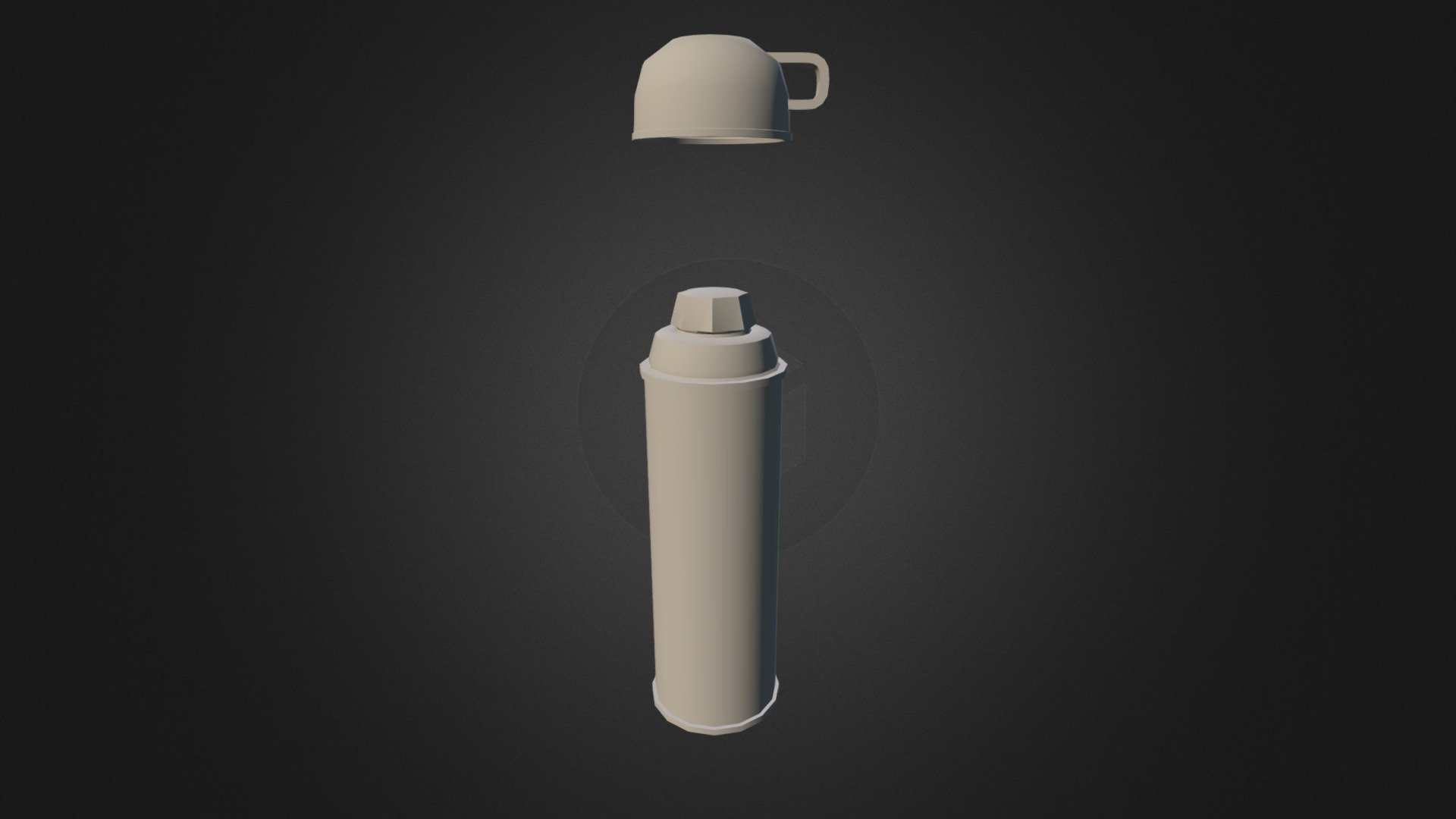 Low Poly Thermos can with cup