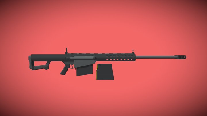 Barret M82 (Low Poly) 3D Model