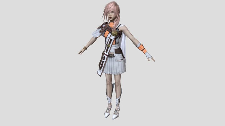 Lightning - White Mage 3D Model