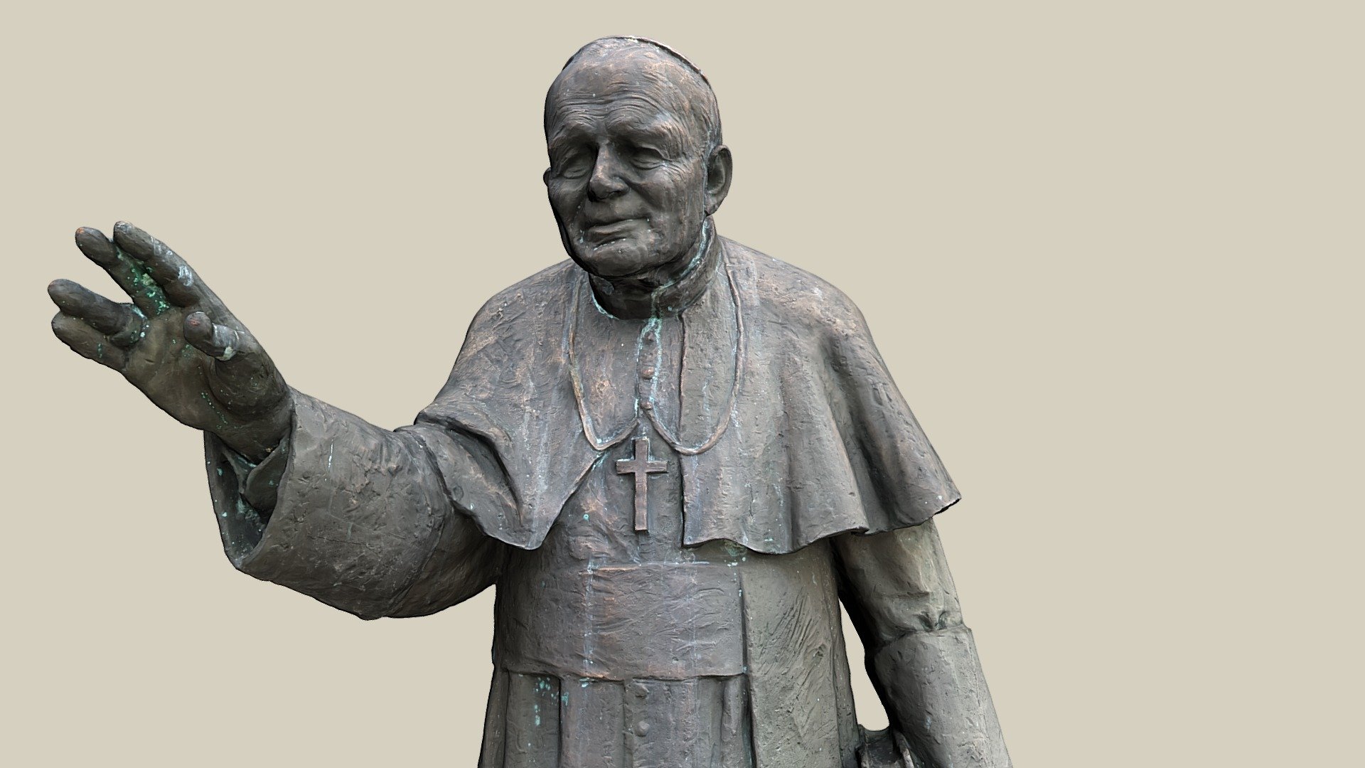 Papst Johannes Paul II. — Sketchfab embed 3D viewer