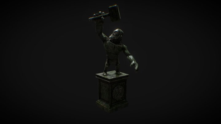 Thor Statue 3D Model