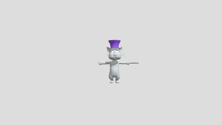 Cat Cartoon (high Poly Base Mesh) 3D Model