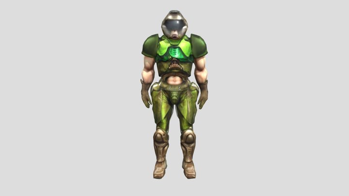Doomguy Quake 3 3D Model