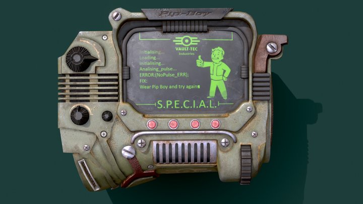 Pip-Boy Fallout 3 Concept 3D Model