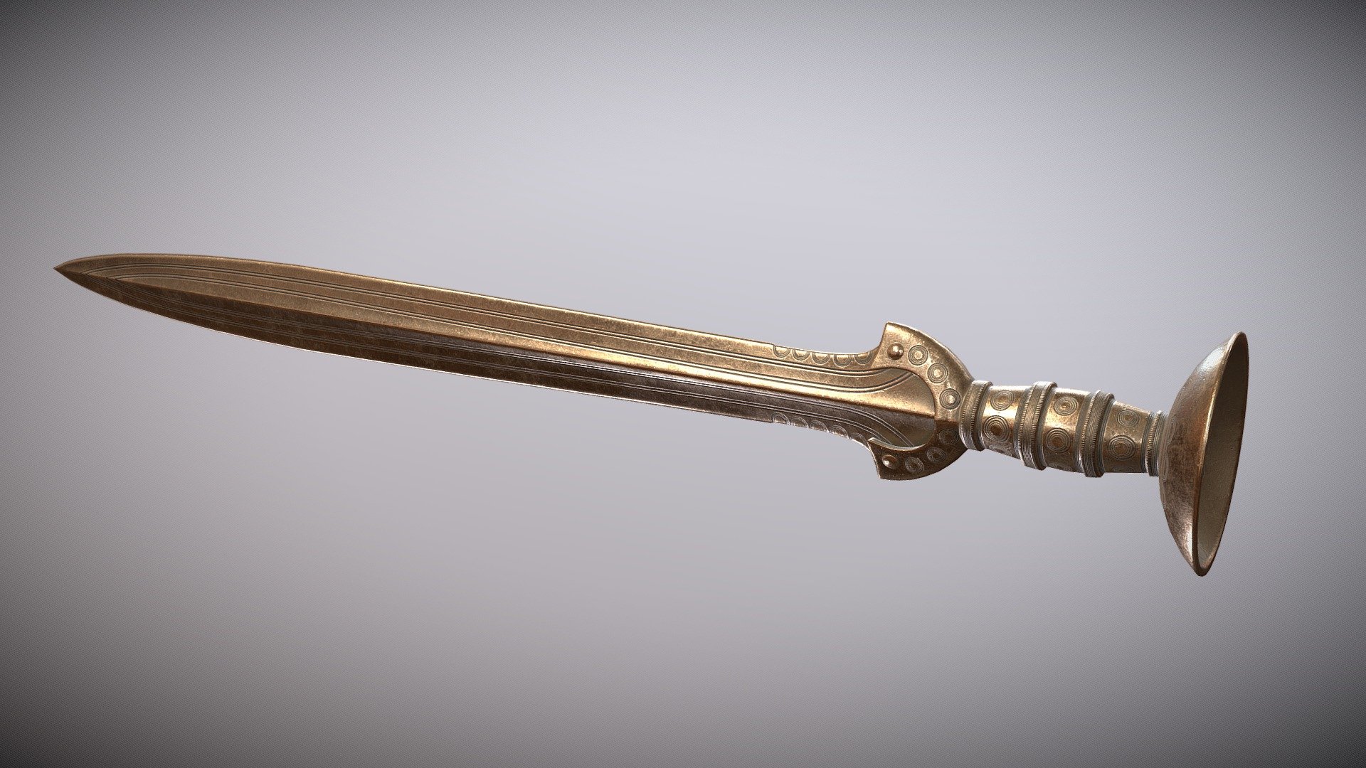 Ancient bronze sword - 3D model by Wallerion [21c0161] - Sketchfab