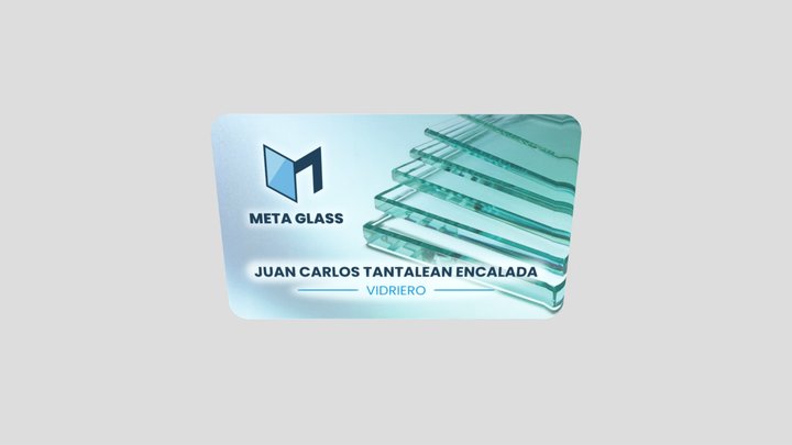 Tarjeta Meta Glass 3D Model