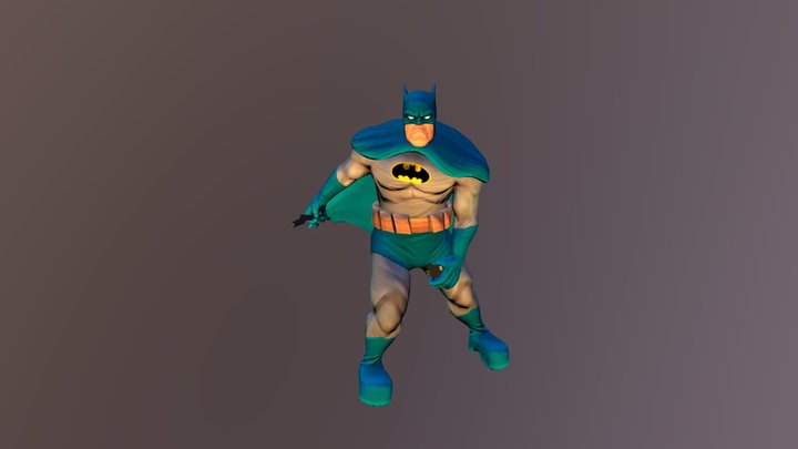 Batman Handpainted Game ready 3D Model
